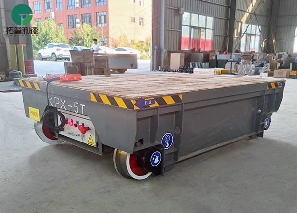 Steel Plant Heavy Duty Transfer Railway Electrical Battery Flat Cart