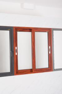 Wholesale Red Aluminium Window Frame With Glass , Aluminum Frame Sliding Windows from china suppliers