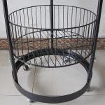 Metal Black Cylinder 497mm Dia Grocery Display Rack 1080mm Hight