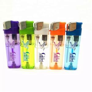 Wholesale Transparent Color Electronic Lighter Cigarette Plastic Encendedores Lighter Bigger Size from china suppliers