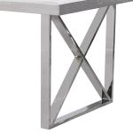 White Smooth 78''X39''X30'' Luxury Marble Dining Table 4 6 Seater For Kitchen