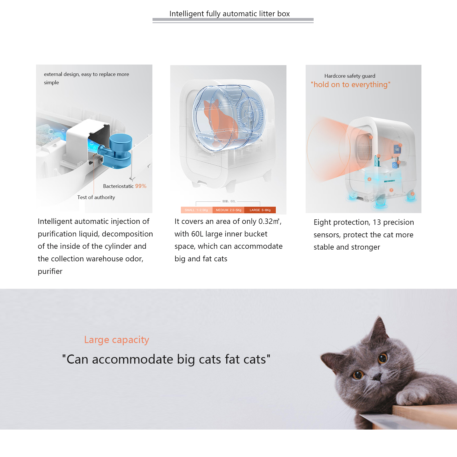 Smart Sift Cat Litter Box White 1-8kg Capacity Self-Cleaning and Smart Design