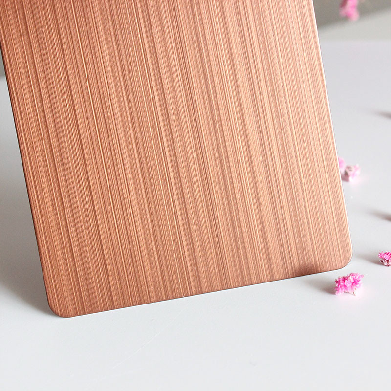 2000mm Length 304 Brushed Stainless Steel Sheet 316 316L Hairline Finish PVD Color Stainless Steel Plate