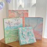 Creative oil painting gift bag, artistic tote bag, exquisite festival men's and