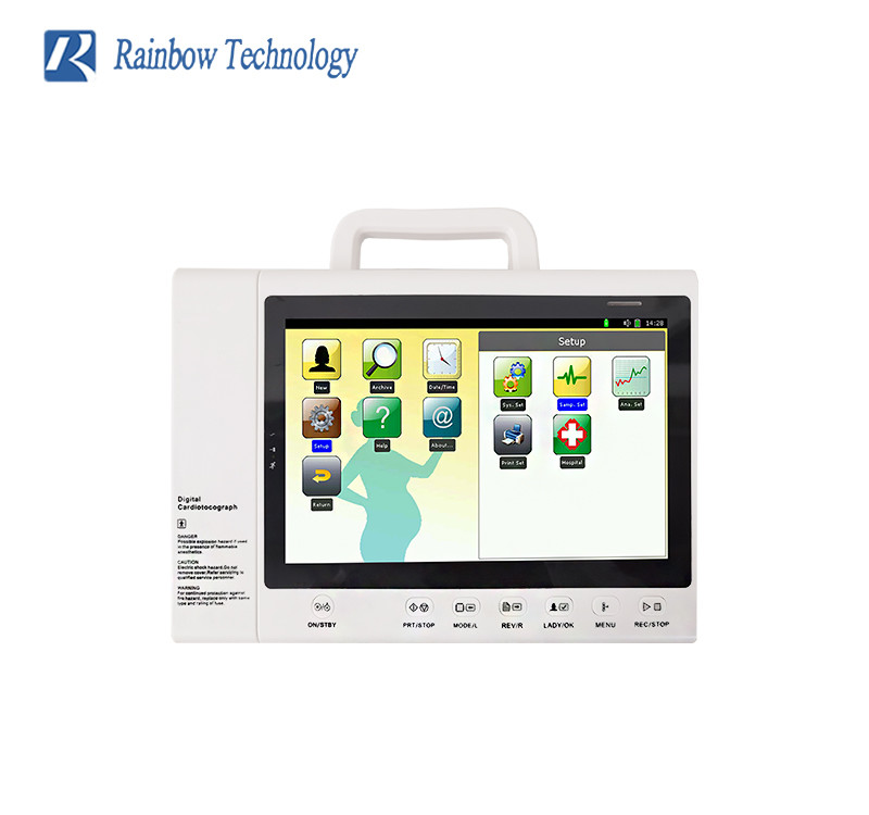 3 Parameters Prenatal Heart Rate Monitors 90° Rotation Screen Ctg Machine