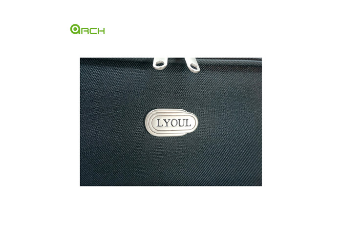 Twill Polyester Checked Luggage Bag With Front Pockets