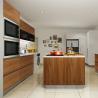 Buy cheap Solid Timber Walnut Factory Kitchen Cabinets Premade for Apartment from wholesalers