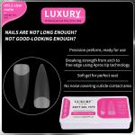 500pcs Luxury Clear Matte Sharp Shape False Nails For Nail Art