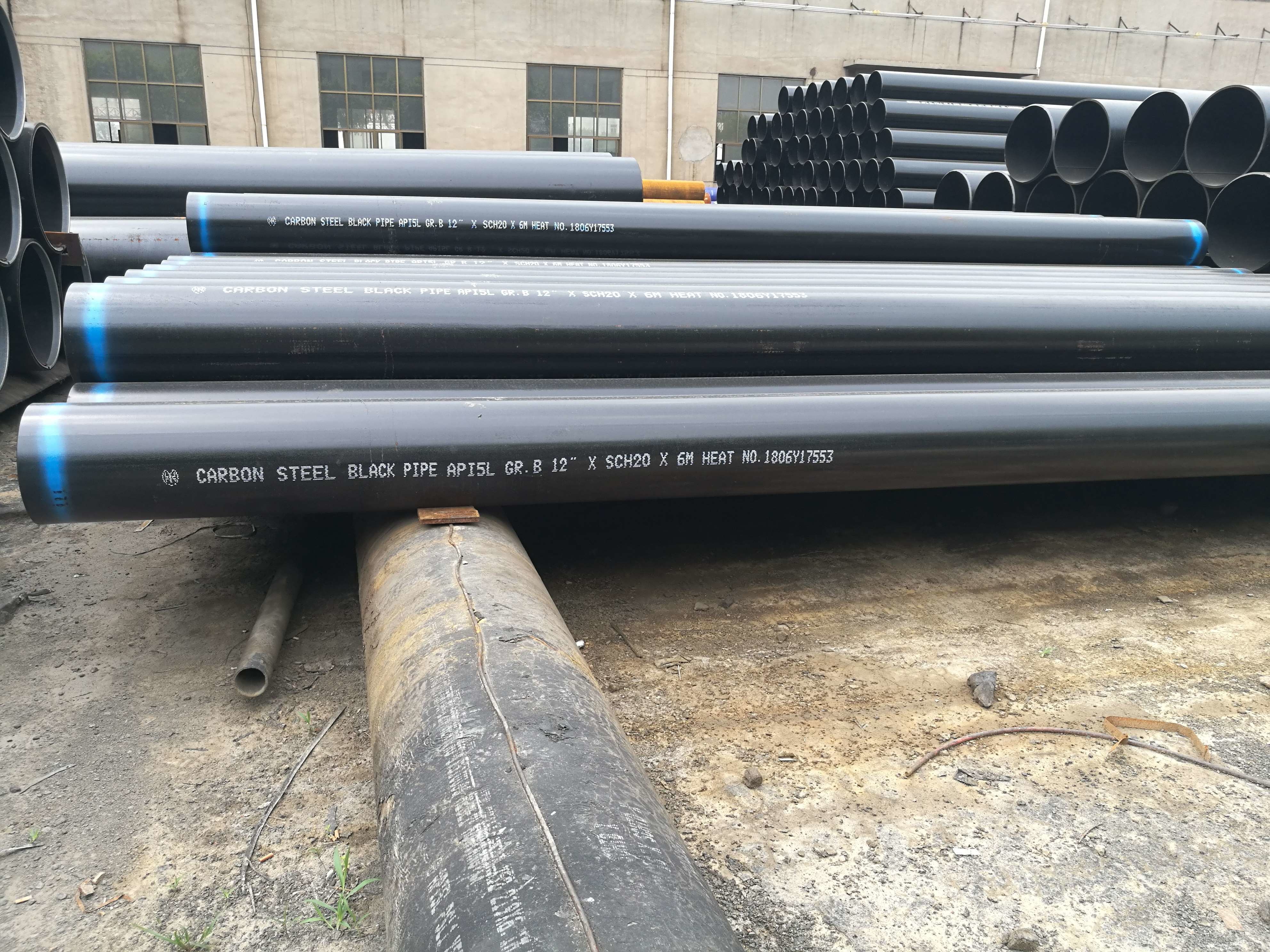 Black Painted ASTM A500 GRB Pipeline ERW Welded Pipe