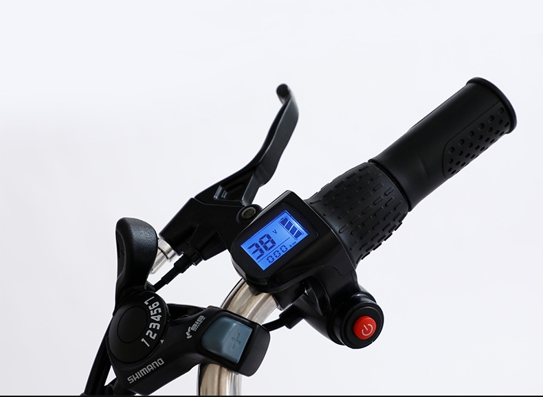 Black 36V 350W Electric City Bike 8 - 10Ah Lithium Battery 26 Inch Wheel Electric Bike