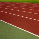 Waterproof 13mm Synthetic Rubber Flooring Outdoor Running Track Red Blue Green