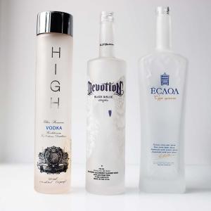 Wholesale Premium Frosted Whiskey Glass Bottle OEM ODM Screen Printing Decoration from china suppliers