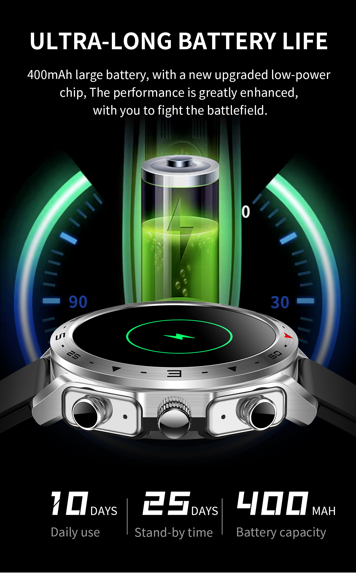 Touch Screen Smartwatch With Bluetooth Earbuds Sleep Monitor Music Player