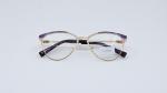Metal non-prescription glass frame wit spring hinges splicing colors fashion