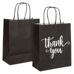 Hand Length Handle Kraft Paper Bags for Happy Birthday Party Thank You Gift