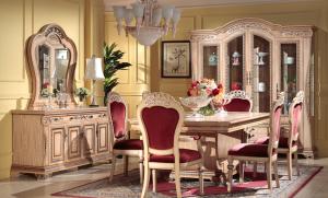 Wholesale Villa Red Luxury Modern Dining Table Set American Style Dining Furniture ISO14001 from china suppliers