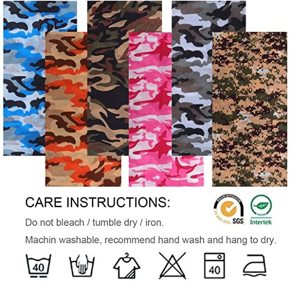 Windproof Fall Hemp Muslim Large Square Plain Face Neck Gaiter