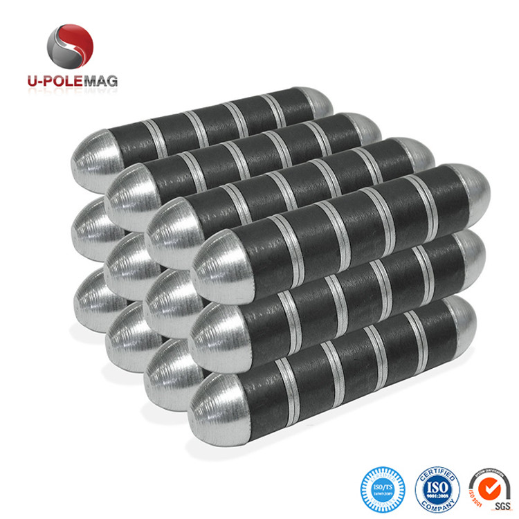 104.91g Permanent Ferrite Cow Magnet Black Powder Coat Industrial Magnet 3" X 0.67" X 0.65