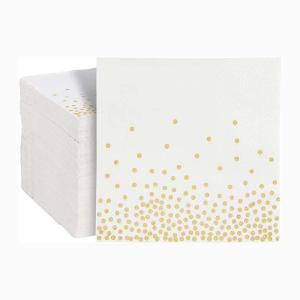 Wholesale Foiled Gold Paper Napkin Tissue Biodegradable Recyclable For Party from china suppliers