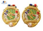 Sport Baseball Medals Feature The Player In Colors Painting