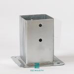 Hot Dipped Galvanized Fence Fittings Clamp Pole Anchor 2mm Thickness 60X40mm