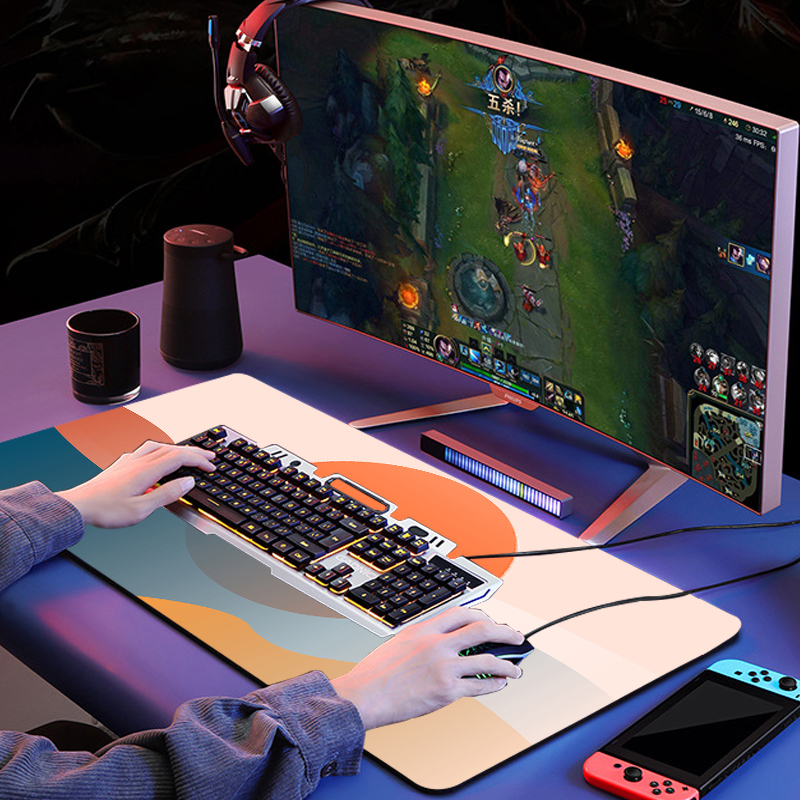 Large Size Computer Accessories Gaming Desk Mat Mouse Pad with Custom Design Printed