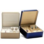 PU Leather Jewelry Packaging Box For Ring Pendant Necklace Earrings Storage Gift