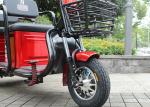 800W/1000W/1200W electric motor red color 3 wheel electric scooter for adults