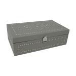 Customized Fashion Classic Wine Tea Chocolate Packaging Box PU Leather Rivet
