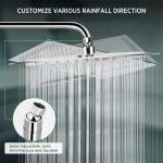 8 Inches Rain Shower Head , 0.8mm Wall Mounted Square Shower Heads