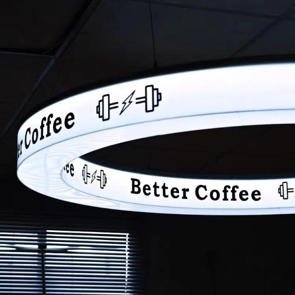 Creative ring acrylic light box Bar Coffee Clothing store atmosphere sense signs
