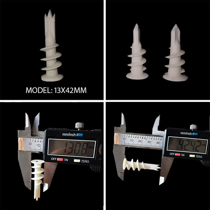 Gypsum Board ASME Plastic Wall Anchors Self Drilling Rig Type