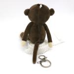 Cute Brown Monkey Plush Keychain For Bag Clothing 20cm Size