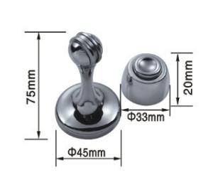 Wholesale Zinc Alloy Magnetic Floor Door Holder 45x75mm Mute Easy Installation from china suppliers