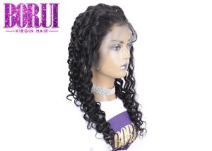 Wholesale Full Lace Deep Curly Wig Human Hair Brazilian Human With Baby Hair In HD Lace from china suppliers