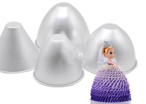 Wholesale Two Sizes Princess Dress Shape Aluminium Cake Mould tin Non Stick Bakeware from china suppliers