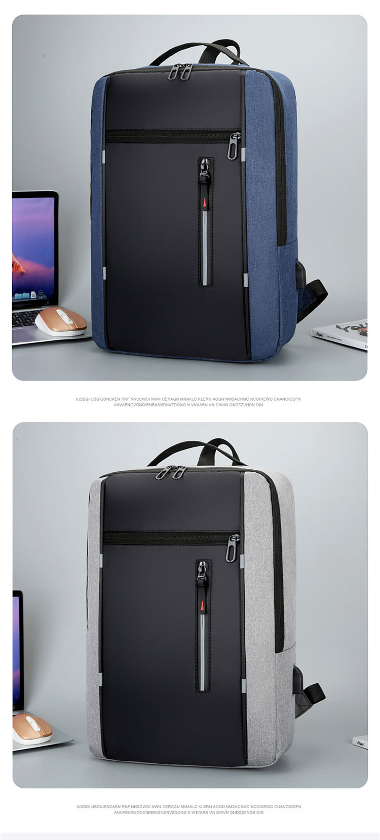 Sympathybag Wholesale Multi-Functional Men Casual Computer Waterproof School Rucksack Bag Laptop Backpack with USB