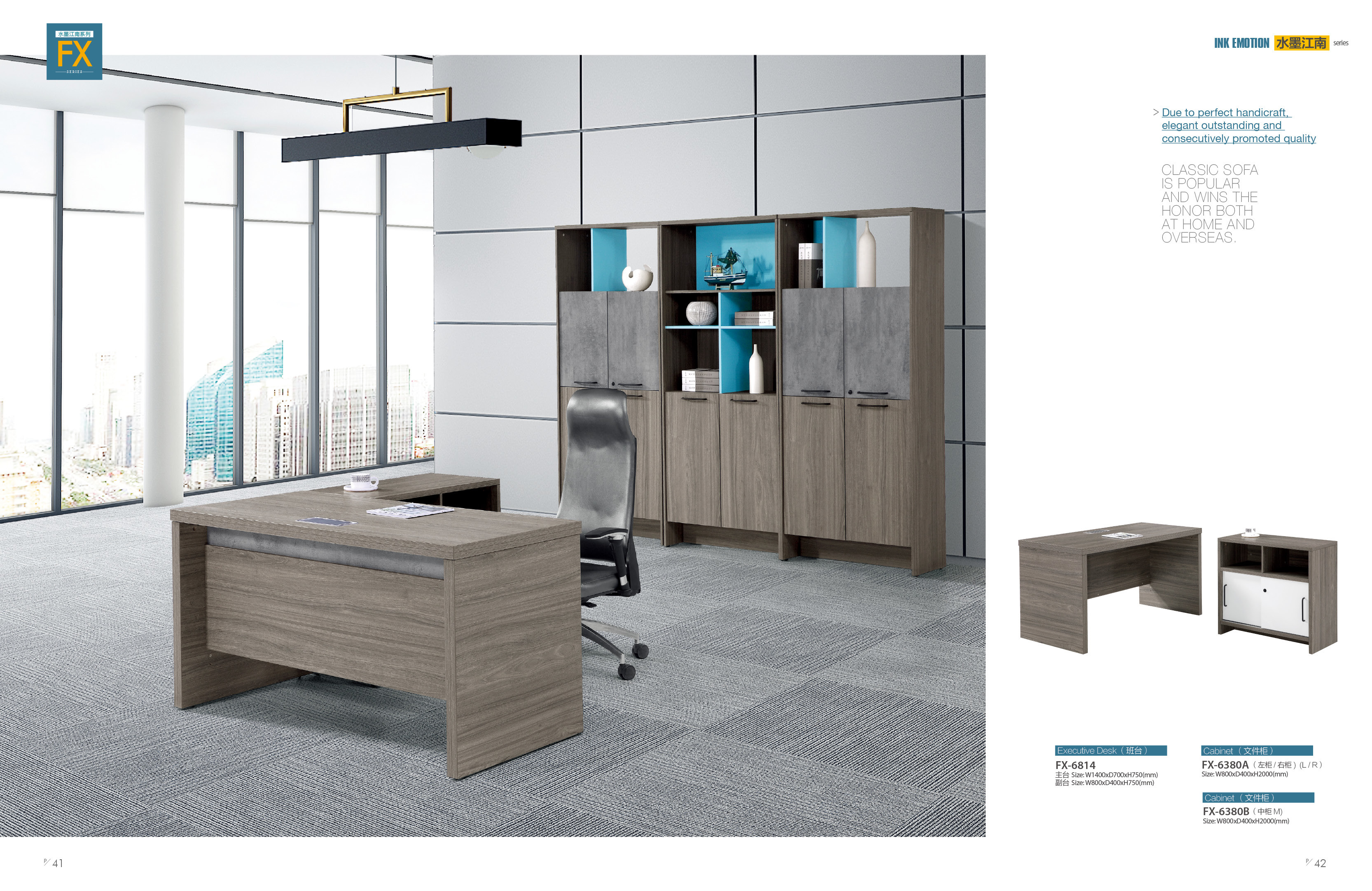 Panel Wood Style Melamine Office Manager Desk / Small Office Table KD Packing