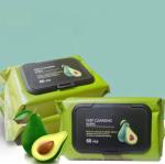 Avocado Make Up Remover Wipes Organic Facial Cleansing Eye Makeup Wipes For