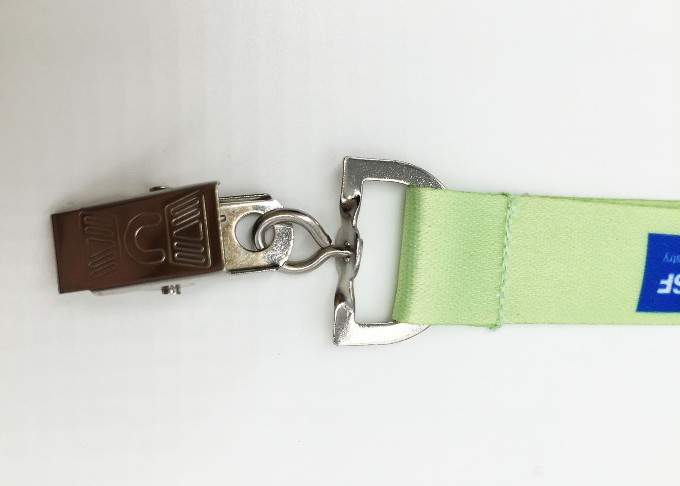 Mint Green Heat Transfer Lanyards For Students With Swivel Hook