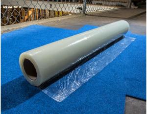 China 24 In X 600 Ft 60Microns Carpet Protection Self Adhesive Film Sheet on sale