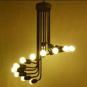 Wholesale Black staircase shape vintage spiral wrought iron hotel chandelier(WH-CI-157) from china suppliers