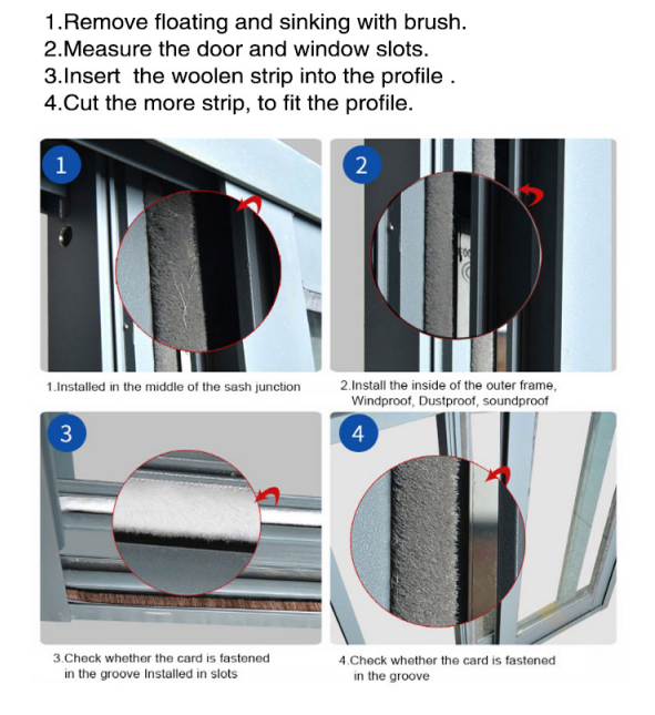 Factory sale sliding window weather strip mohair strip