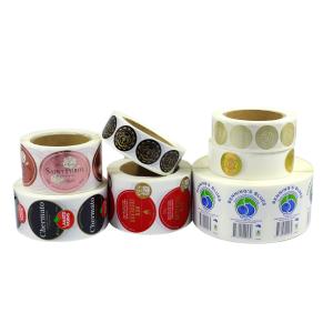 Wholesale Waterproof Thermal Labels Printed Custom Round Logo Stickers from china suppliers