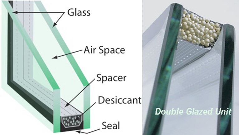 Architectural Energy Saving Glass , Clear Oval Insulated Glass Panels