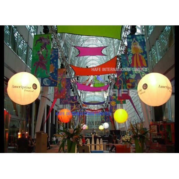Moon Series Helium Balloon Lights With HMI Lamp , 2400 W LED Flying Balloon Light Decorations