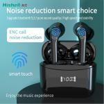J5 Pro Black Wireless Earbuds ENC Waterproof True Wireless Stereo Earphones