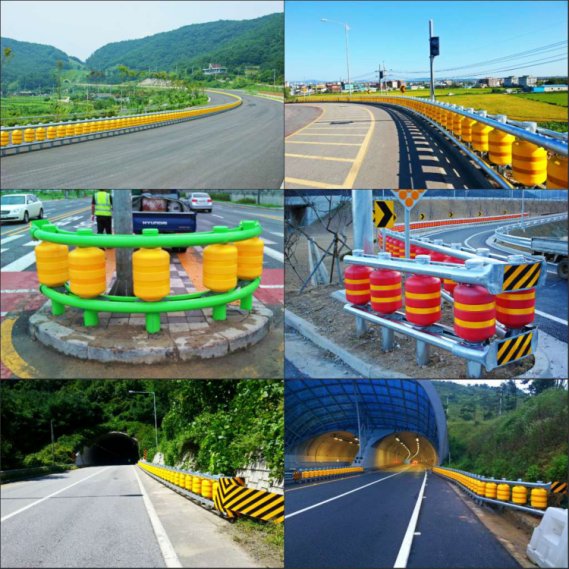 Heavy Duty Highway Roller Vehicle Safety Barrier Anti - Chemical Corrosion
