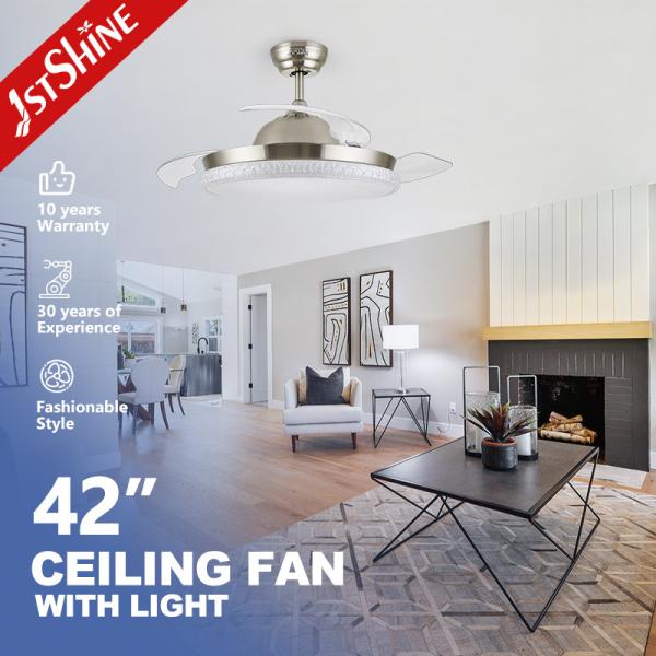 Simple Plastic Ceiling Fan with Light 42" Blade Size 110-240V/50Hz-60Hz Input