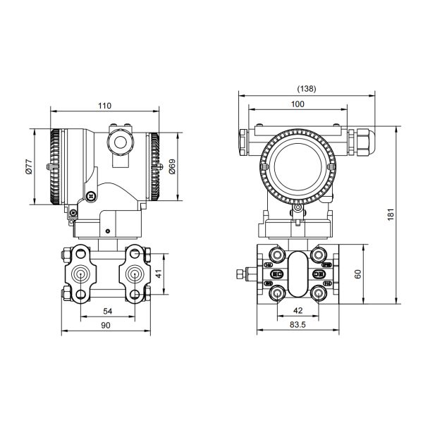 Atex Certified Differential Pressure Level Transmitter 4mA-20mADC For Hazardous Area